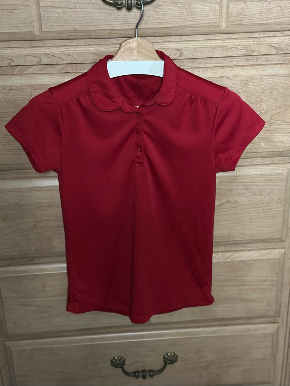 CHAPS | Girls' Red Polo School Uniform Short Sleeve Shirt | Size 16 Youth (XL)